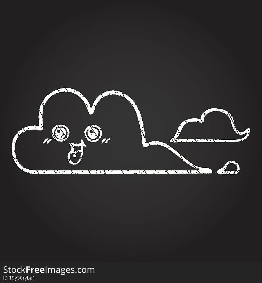 Cloud Chalk Drawing