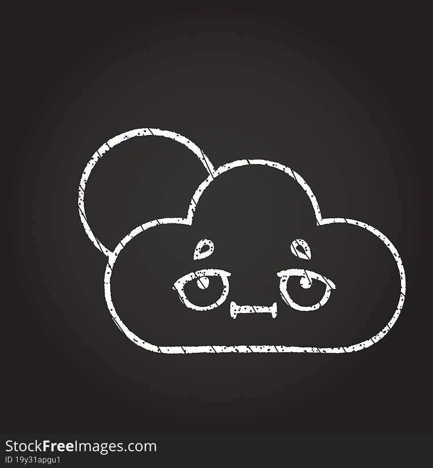 Cloud Chalk Drawing