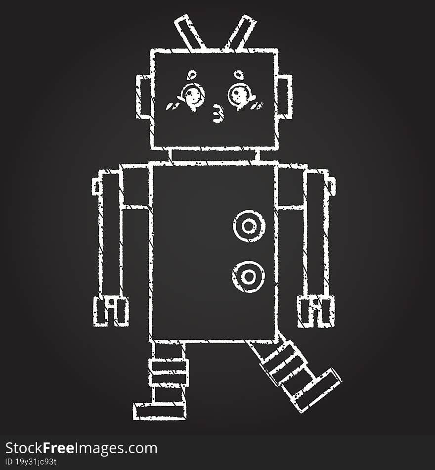 Robot Chalk Drawing