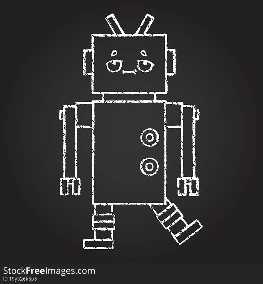 Robot Chalk Drawing