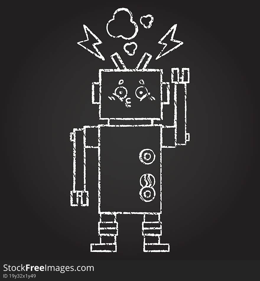 Robot Chalk Drawing