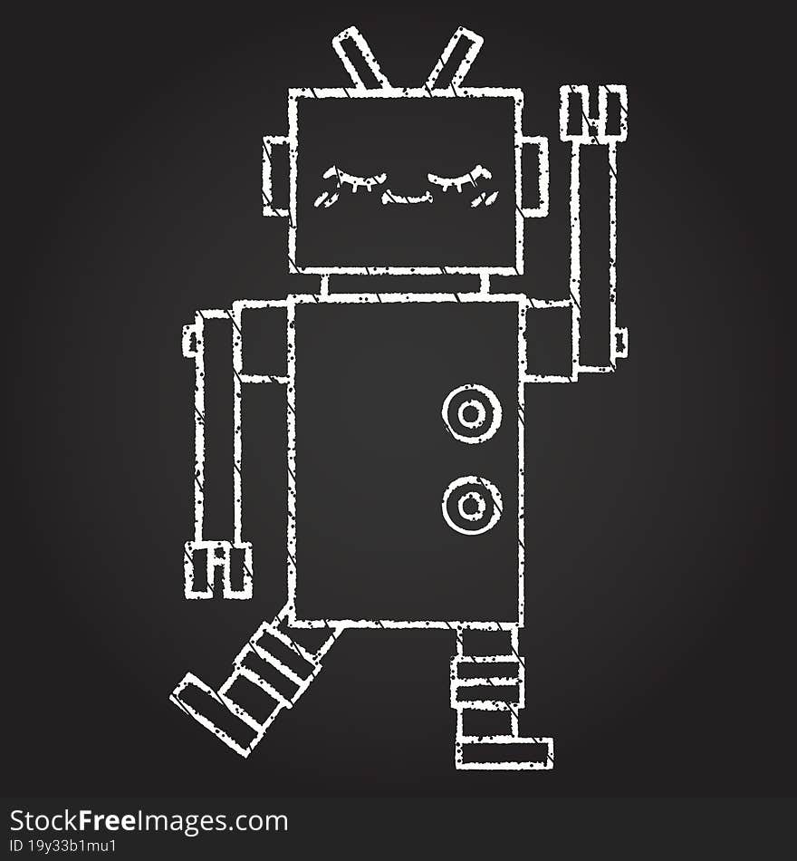 Robot Chalk Drawing