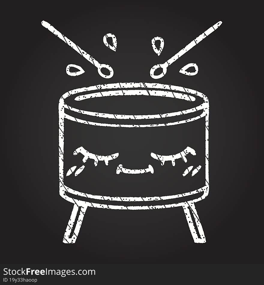 Drum Chalk Drawing