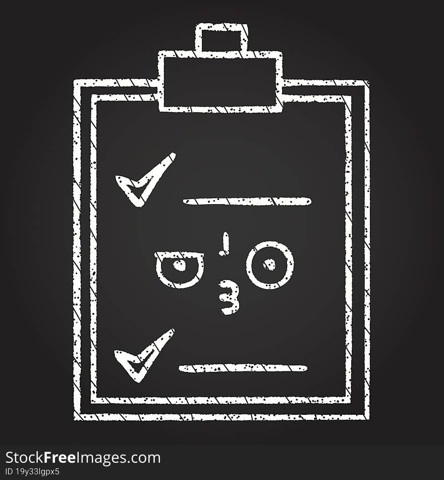 Office Checklist Chalk Drawing