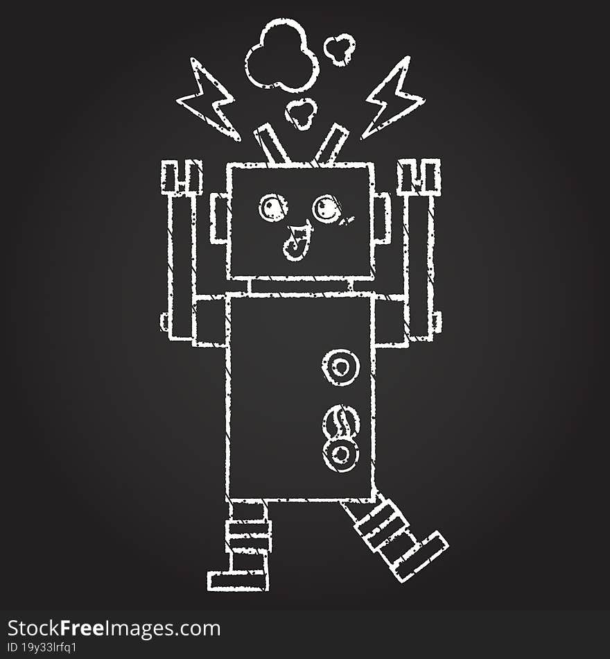 Robot Chalk Drawing