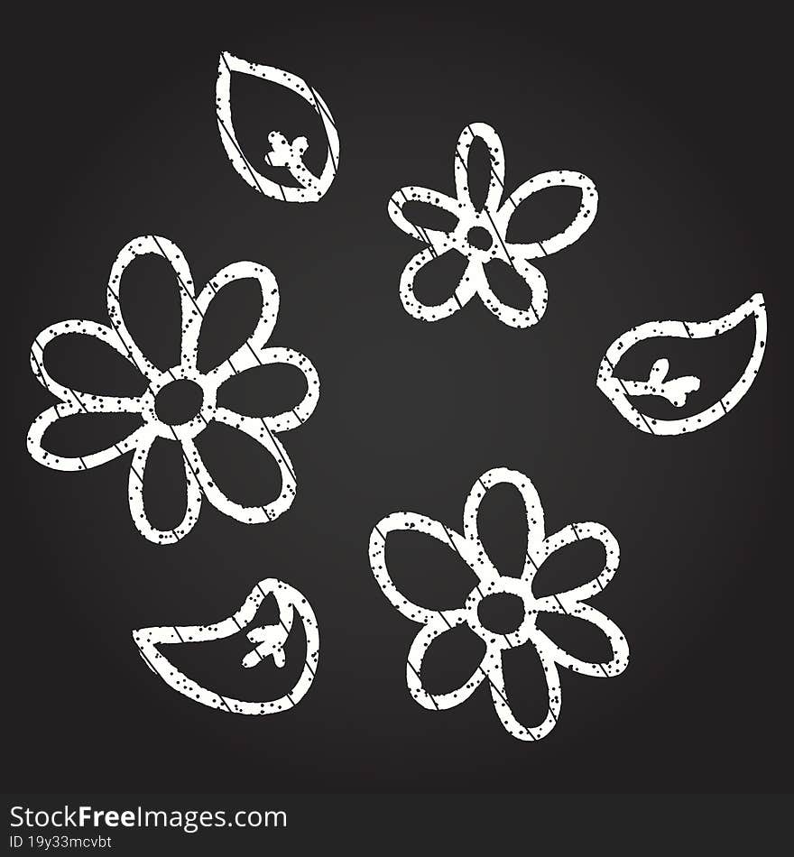 Flowers Chalk Drawing