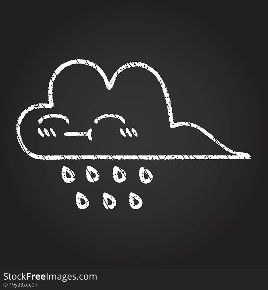 Cloud Chalk Drawing