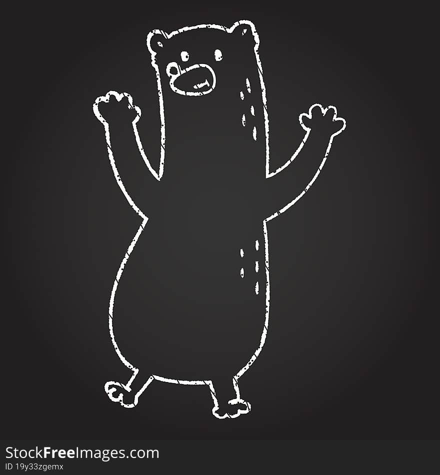 Bear Chalk Drawing