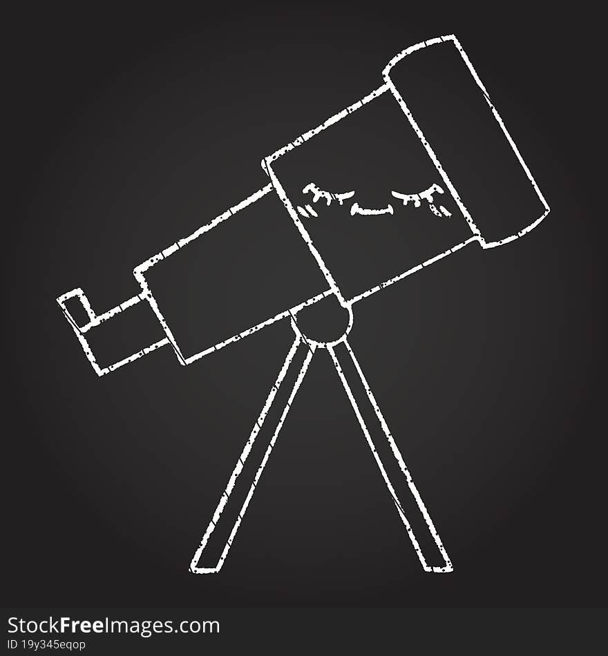 Telescope Chalk Drawing