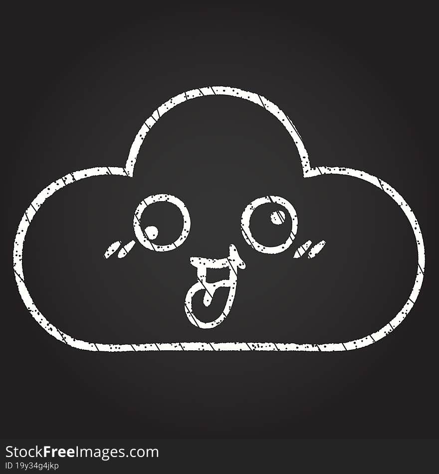 Cloud Chalk Drawing