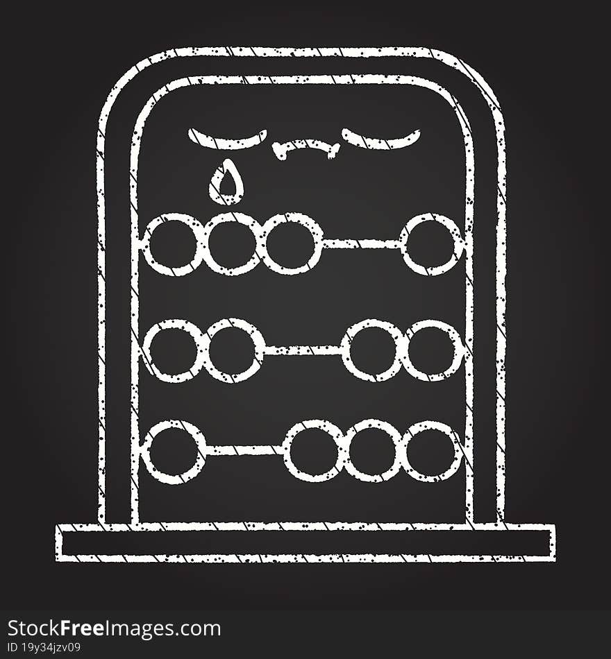 Crying Abacus Chalk Drawing