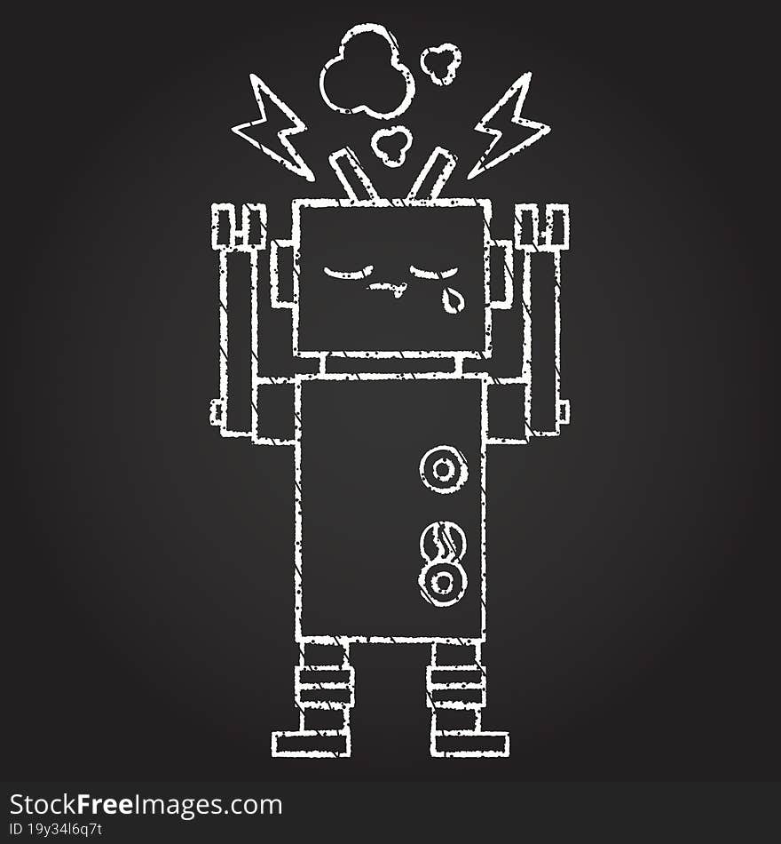 Robot Chalk Drawing