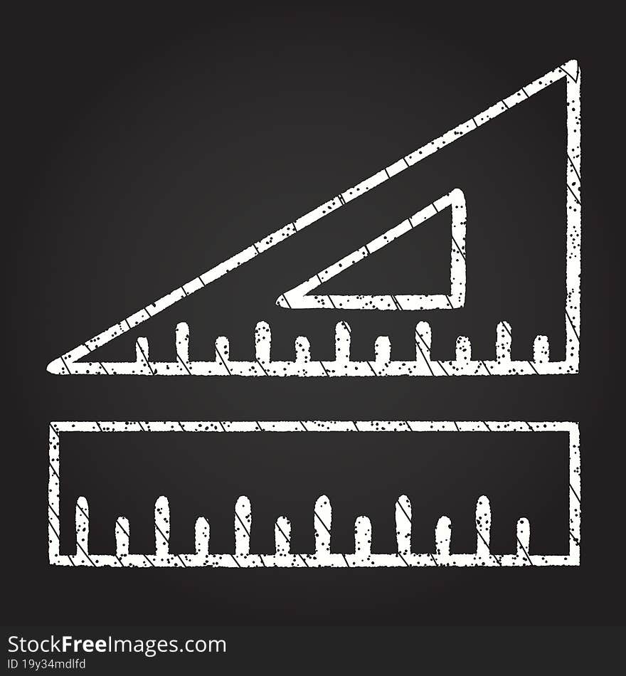 Maths Equipment Chalk Drawing