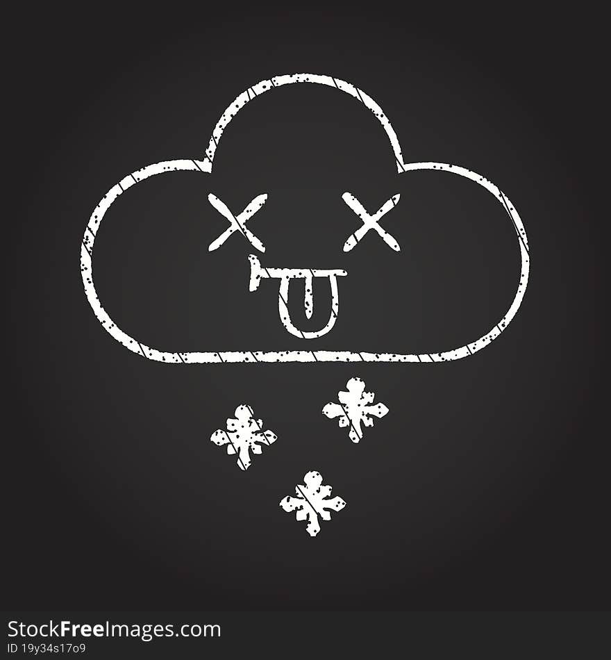 Cloud Chalk Drawing