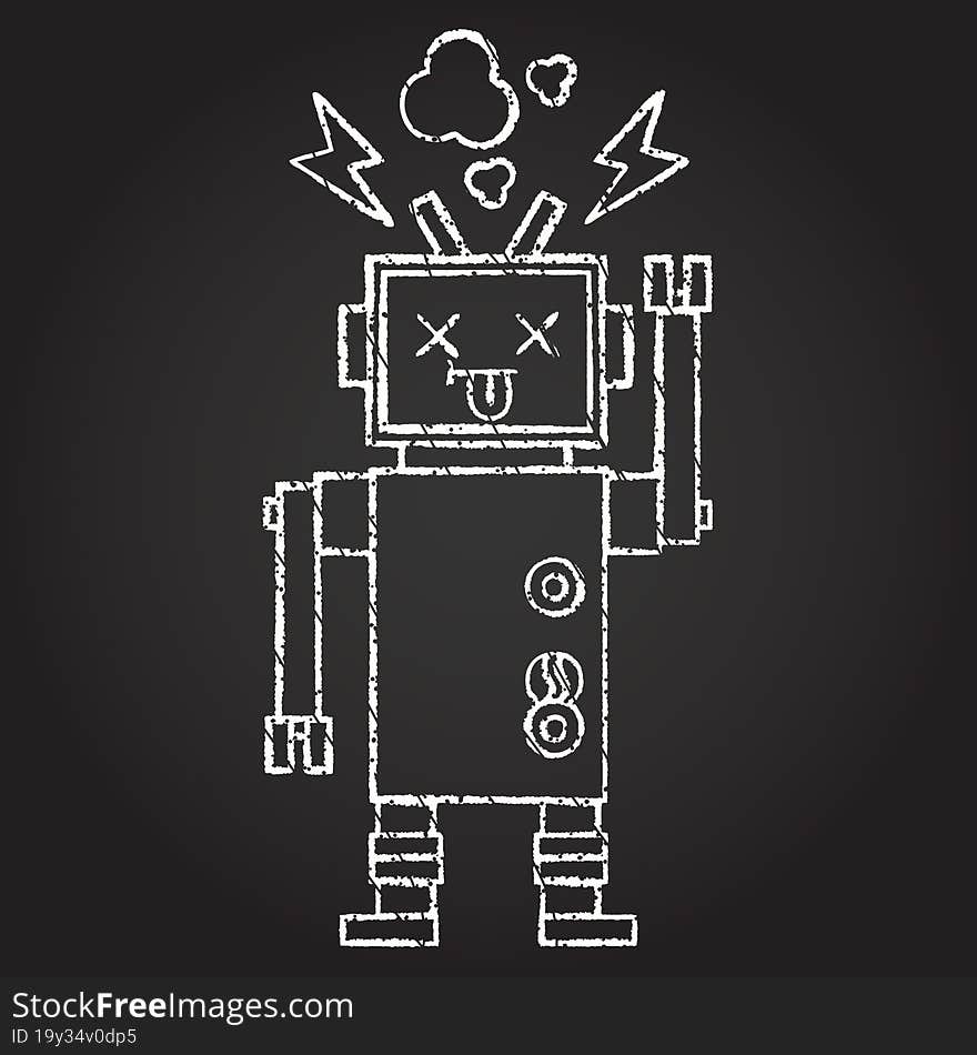 Robot Chalk Drawing