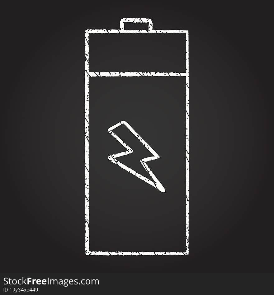 Battery Chalk Drawing