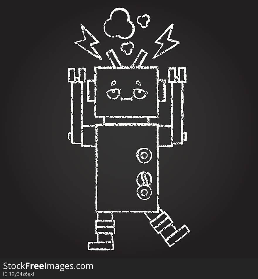 Robot Chalk Drawing