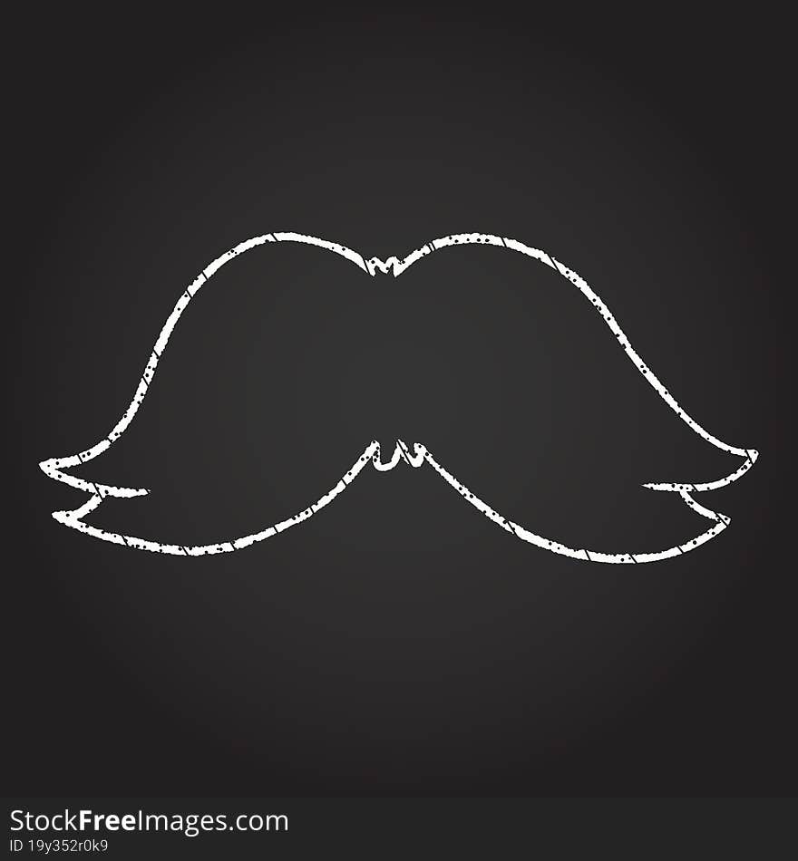 Mustache Chalk Drawing