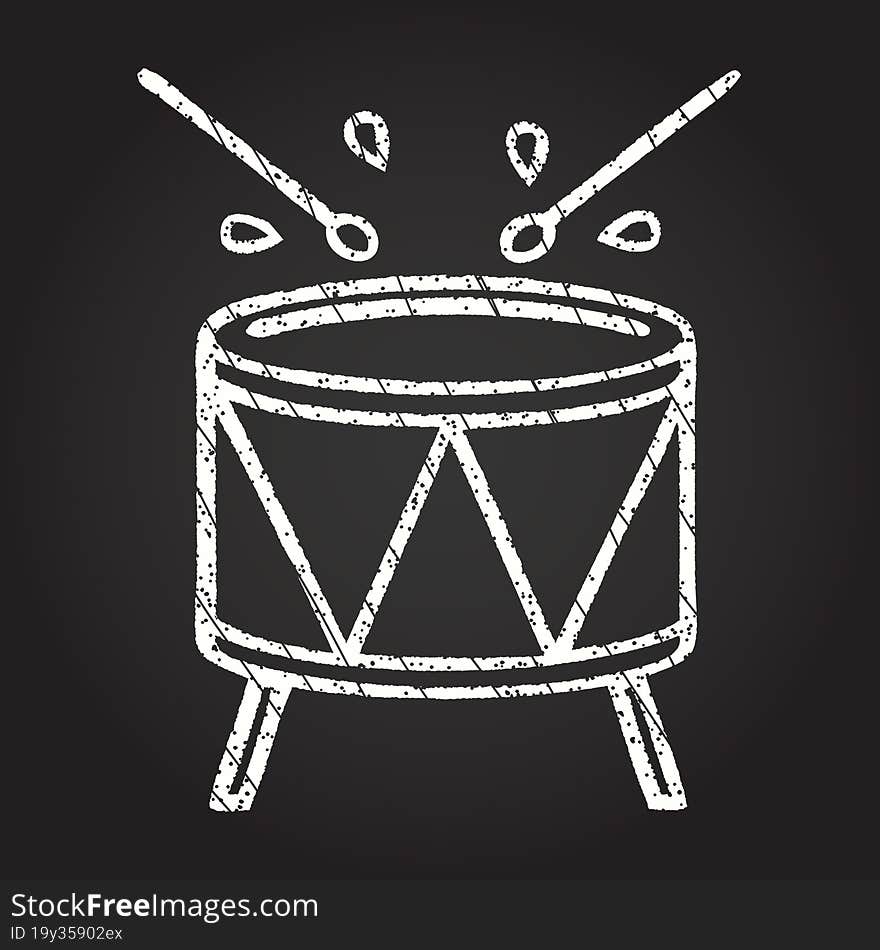 Drum Chalk Drawing