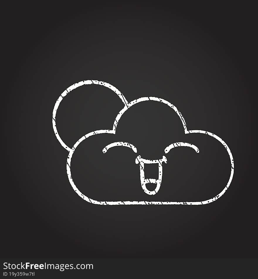 Cloud Chalk Drawing