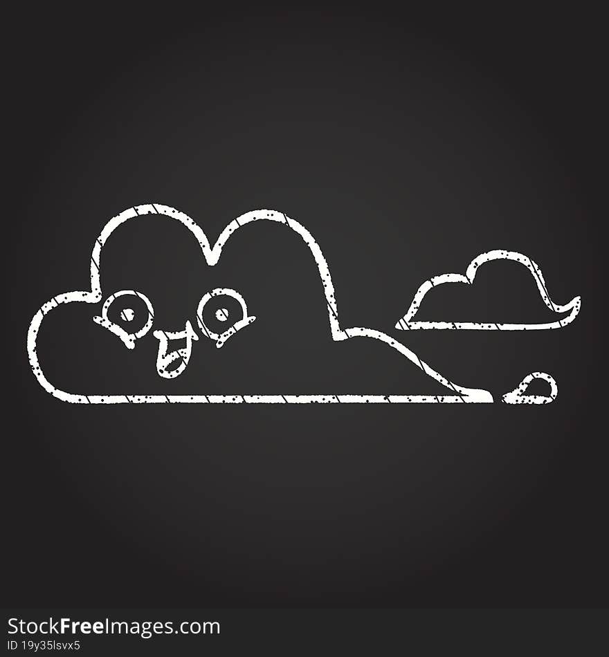 Cloud Chalk Drawing