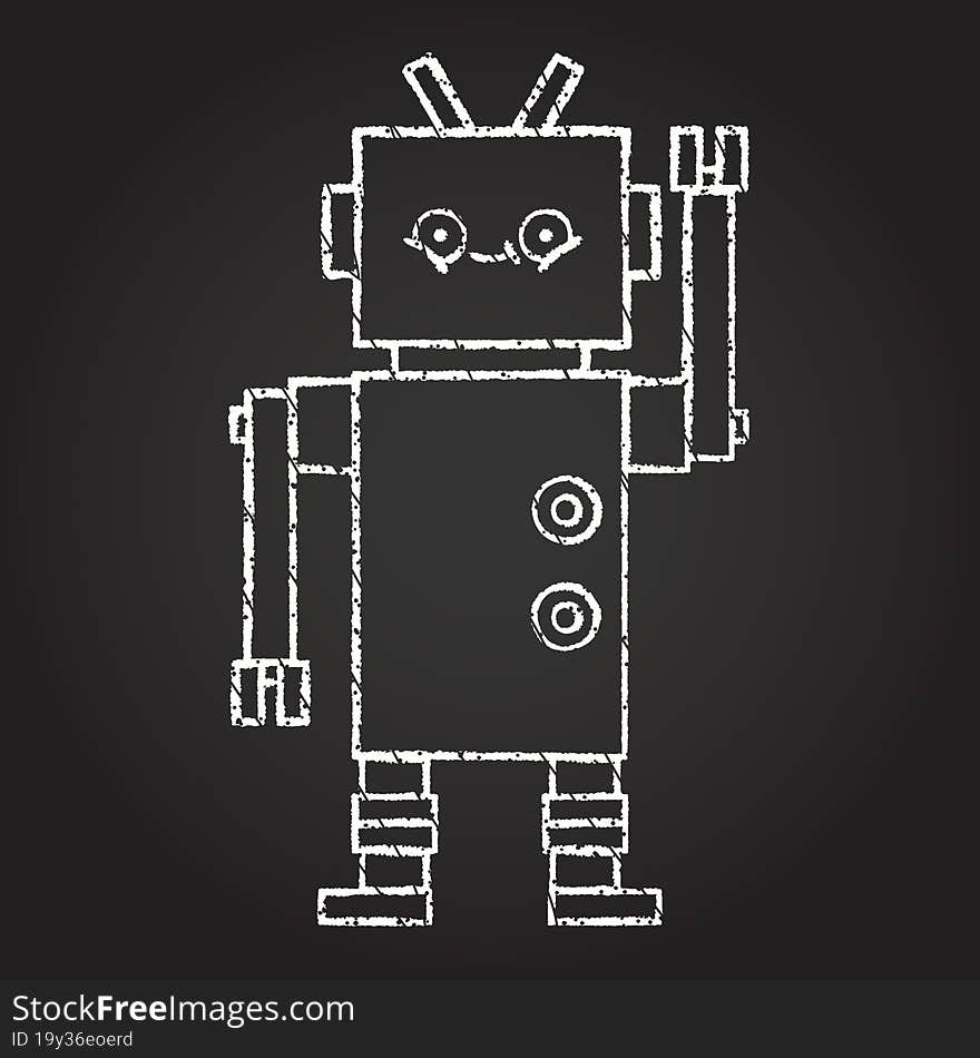 Robot Chalk Drawing