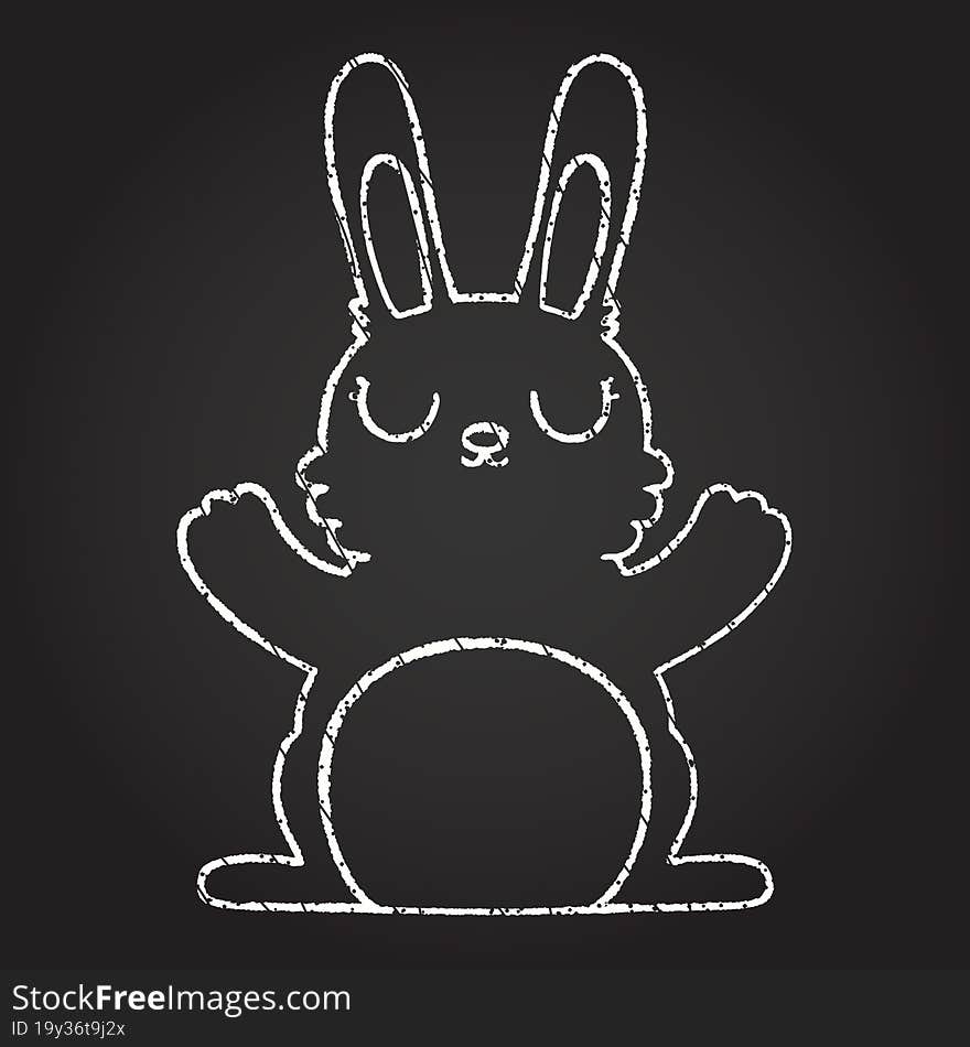 Rabbit Chalk Drawing