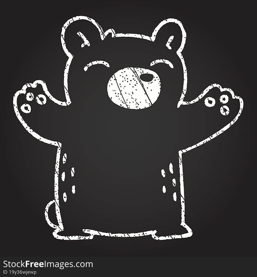 Bear Chalk Drawing