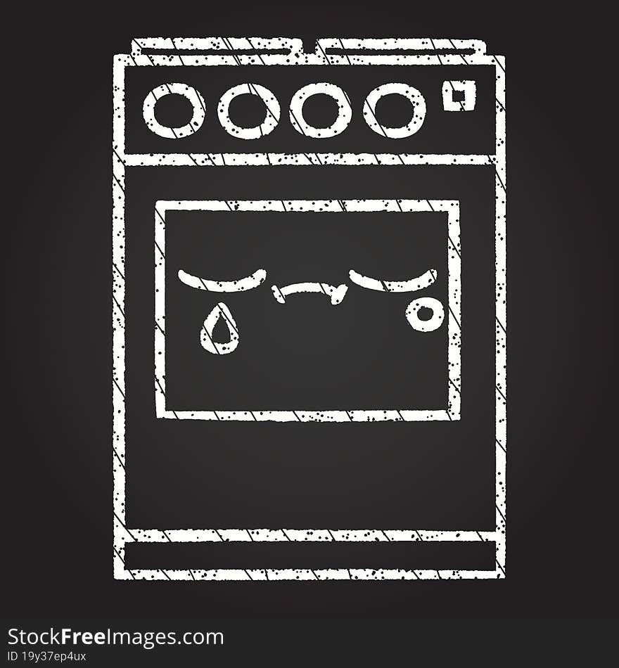 Crying Oven Chalk Drawing