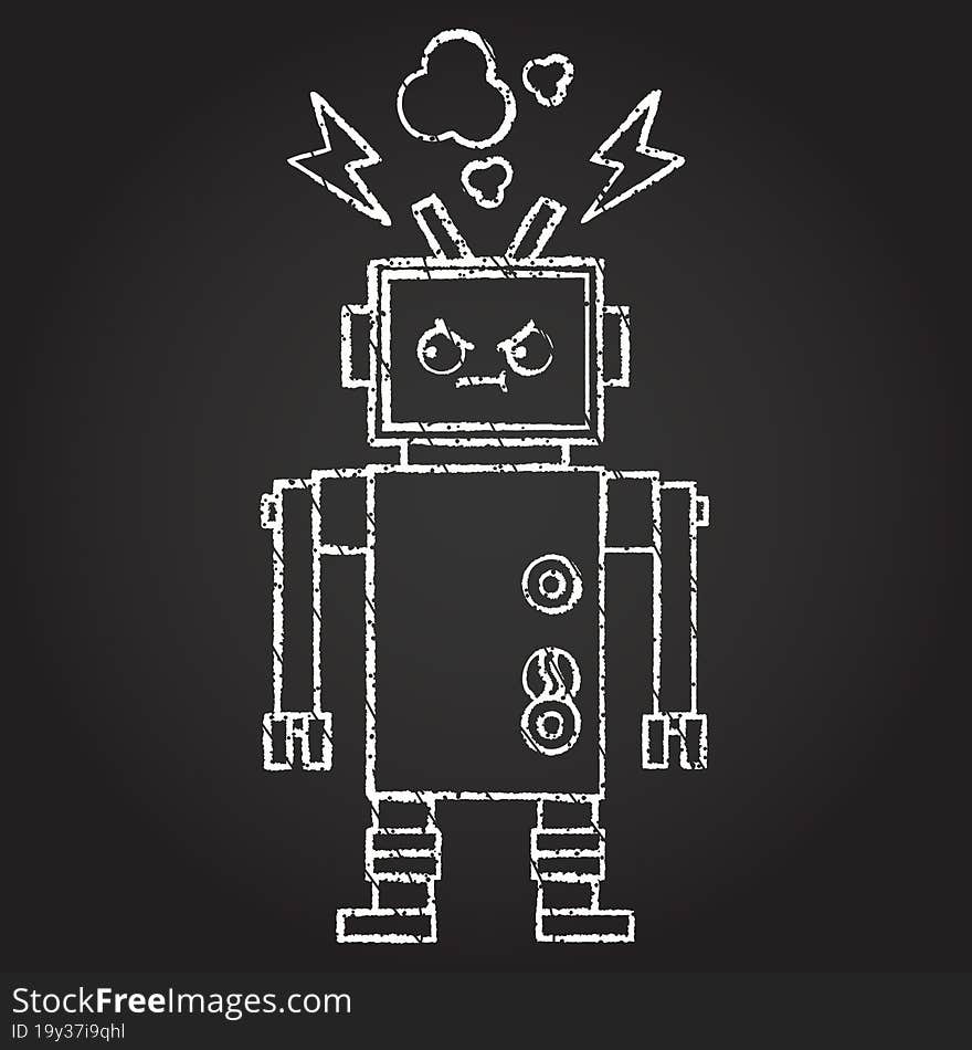 Robot Chalk Drawing