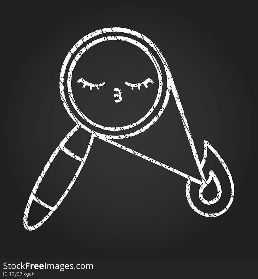 Magnifying Glass Chalk Drawing