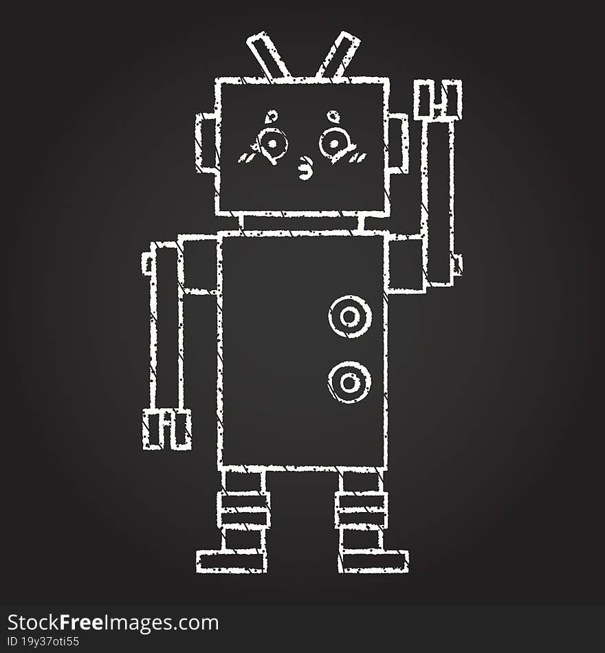 Robot Chalk Drawing