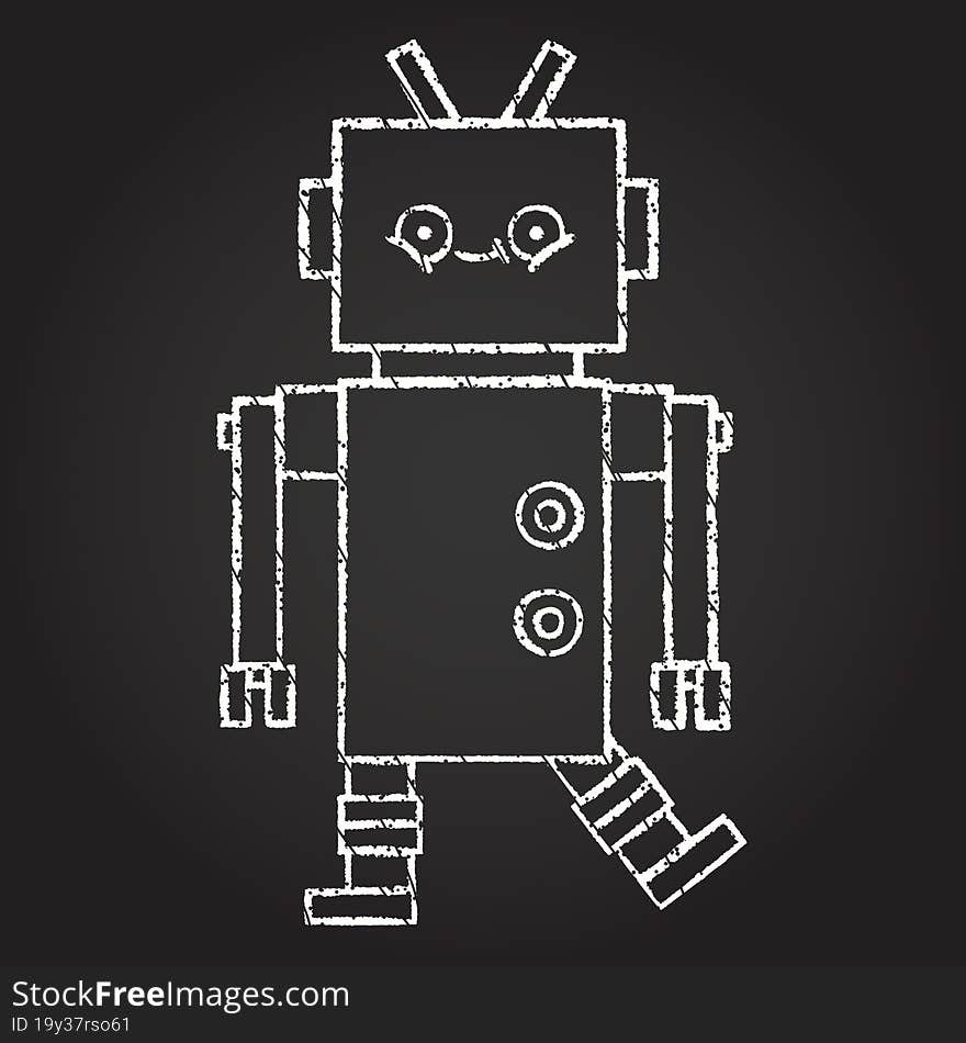 Robot Chalk Drawing