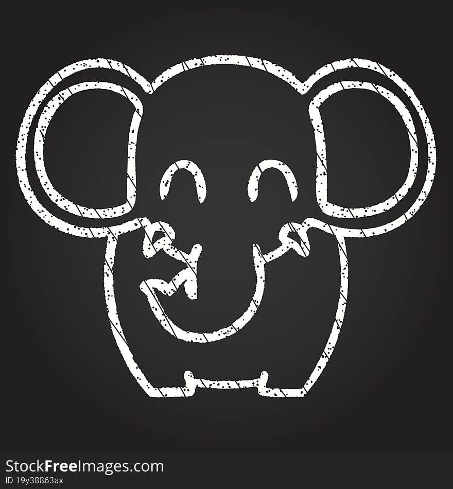 Elephant Chalk Drawing