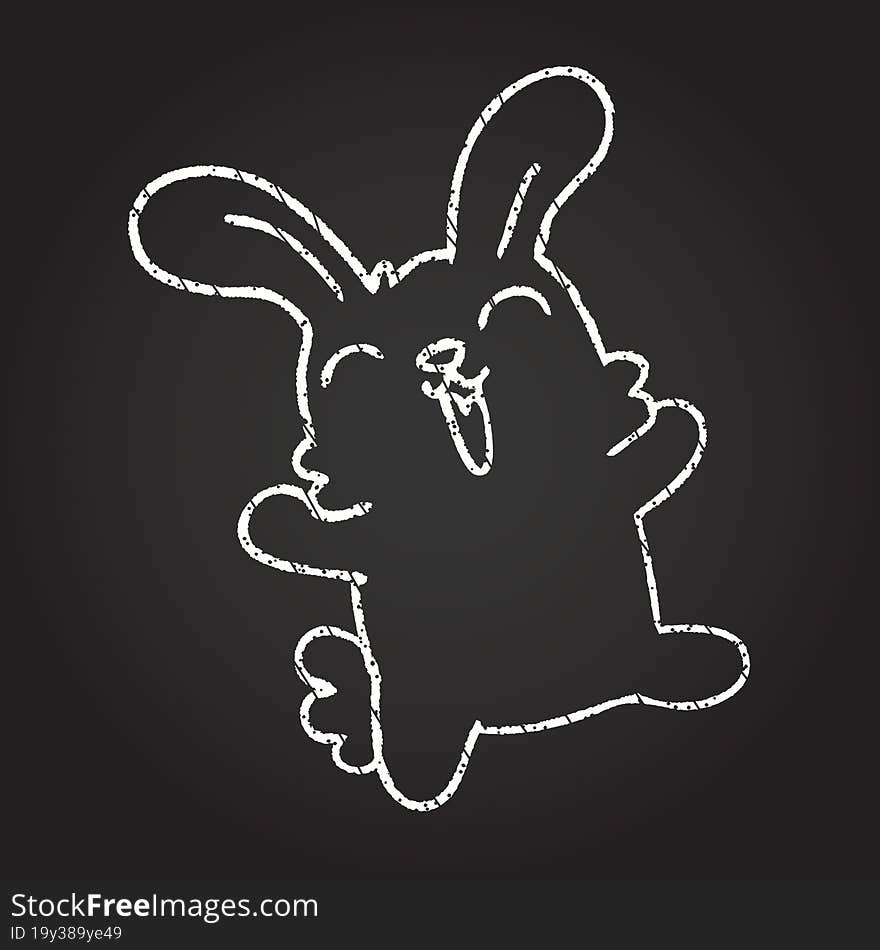 Rabbit Chalk Drawing