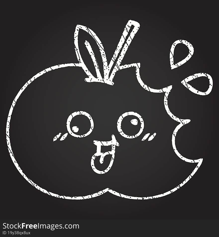 Apple Chalk Drawing