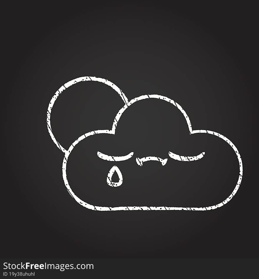 Cloud Chalk Drawing