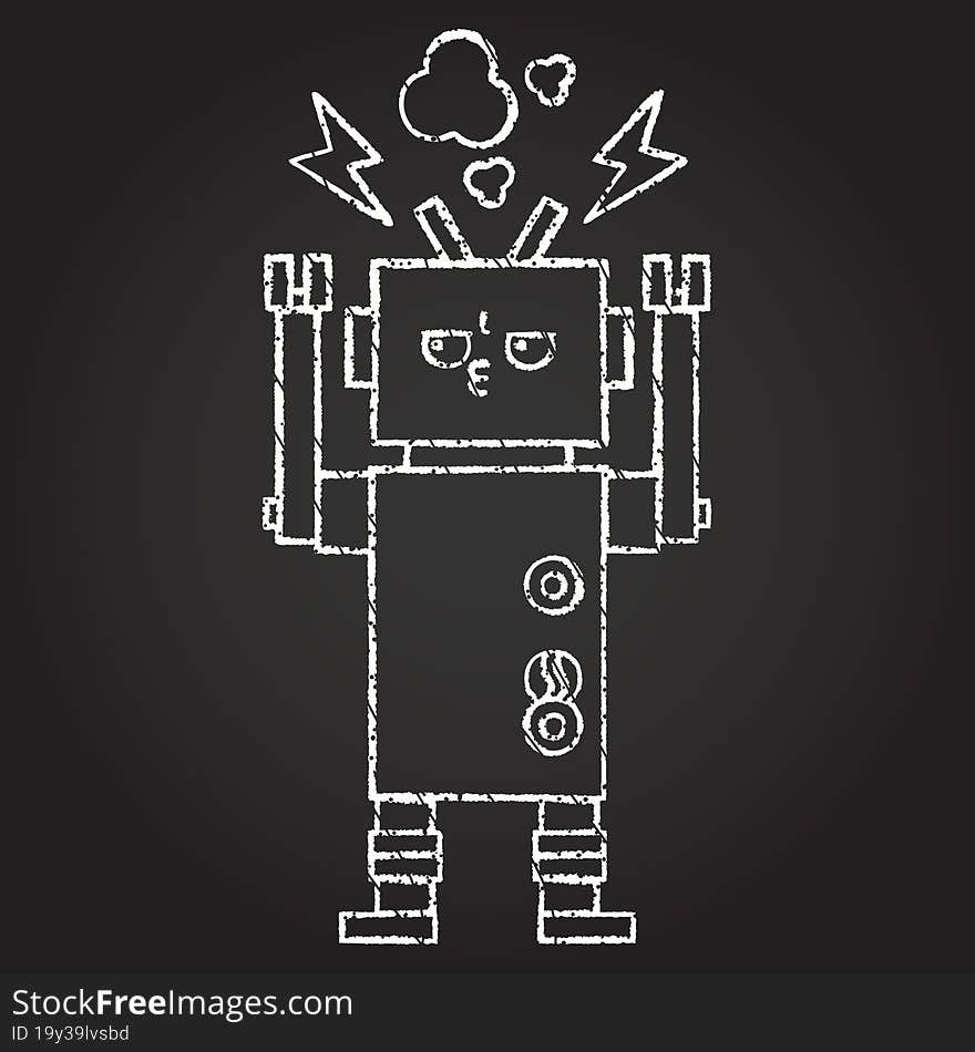 Robot Chalk Drawing