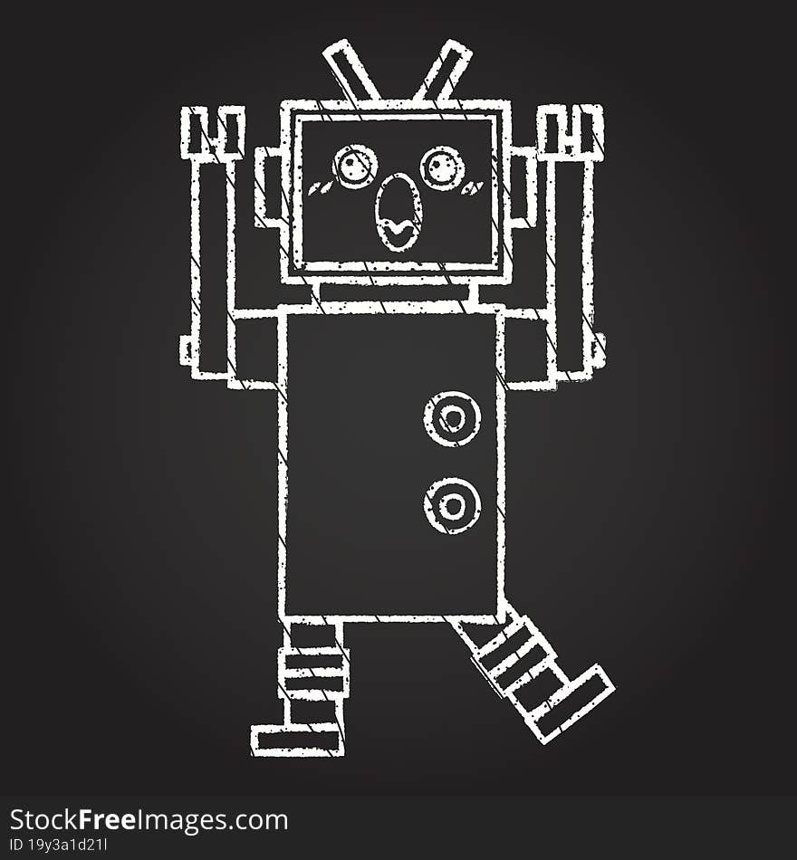 Robot Chalk Drawing