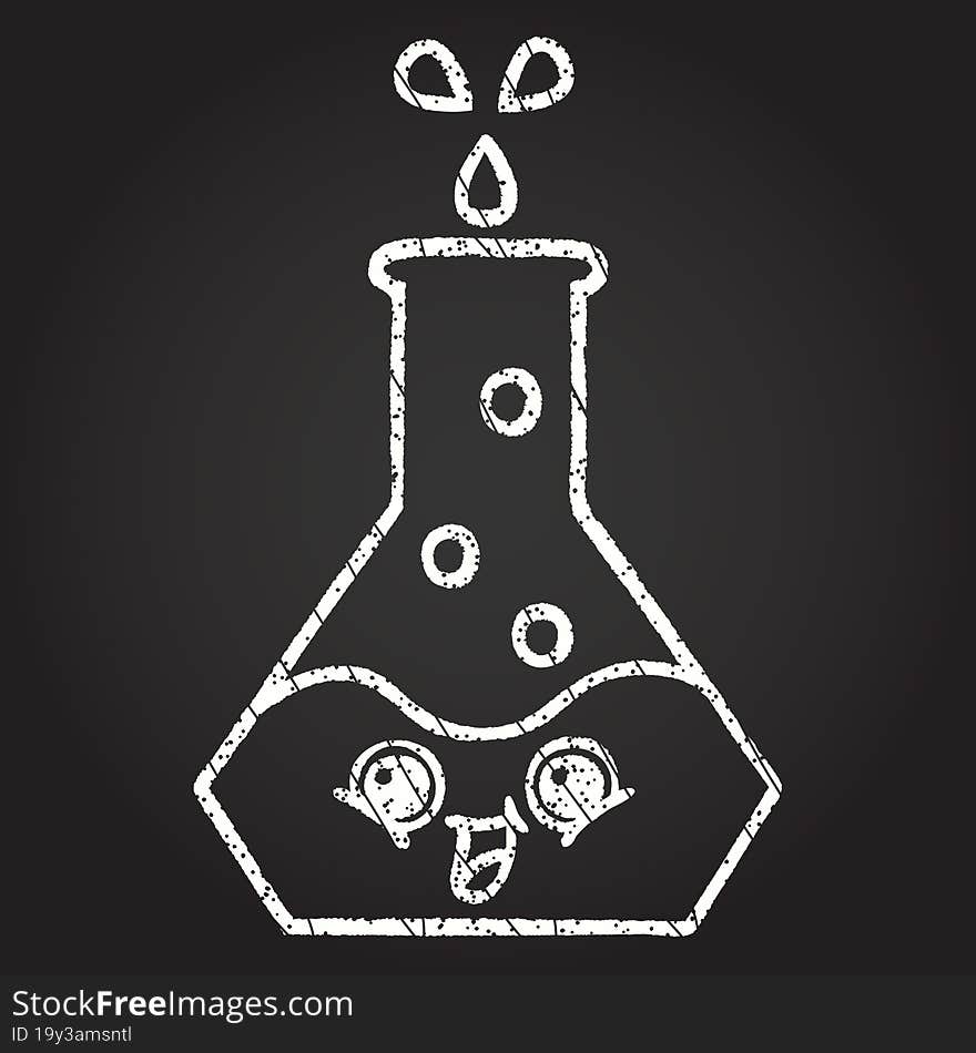 Chemical Reaction Chalk Drawing