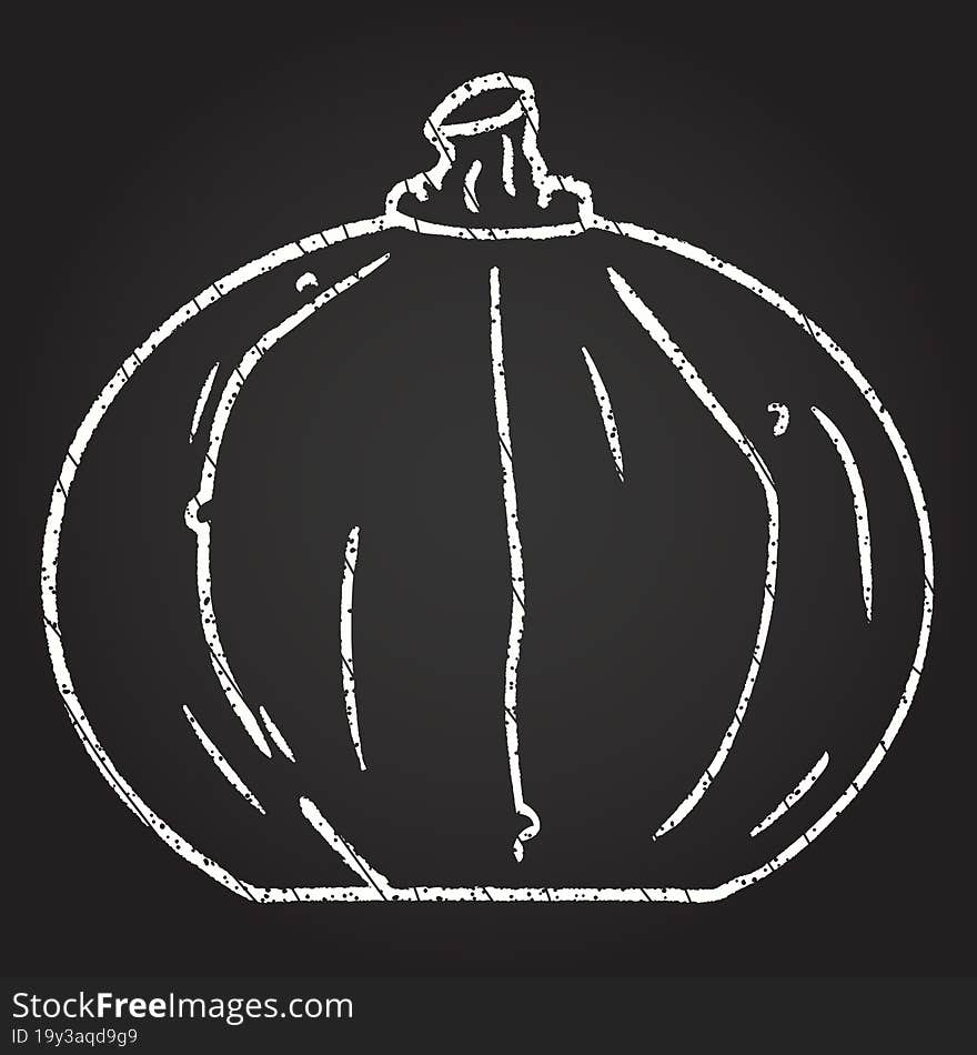 Pumpkin Chalk Drawing