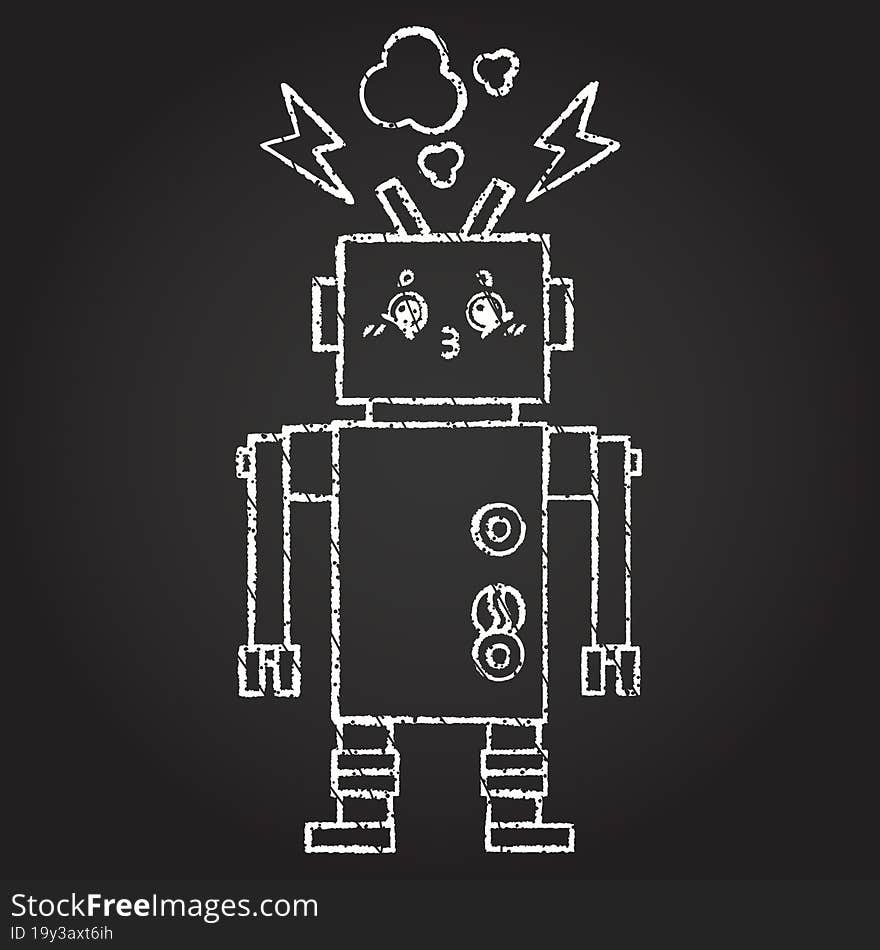 Robot Chalk Drawing