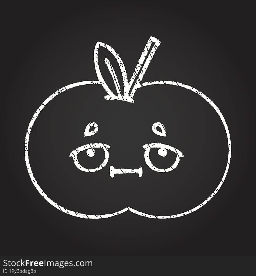 Apple Chalk Drawing