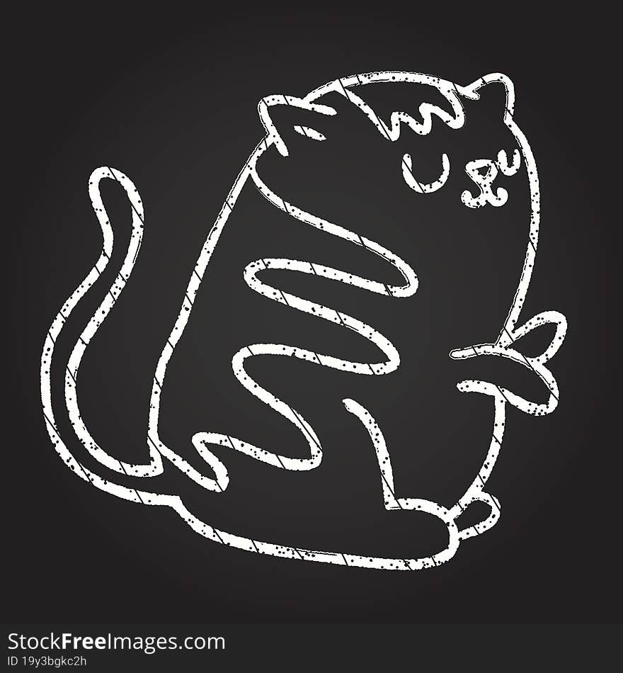 Cat Chalk Drawing