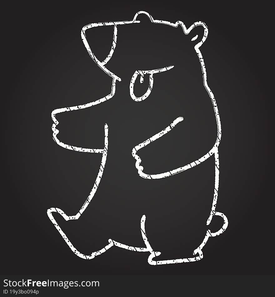 Bear Chalk Drawing