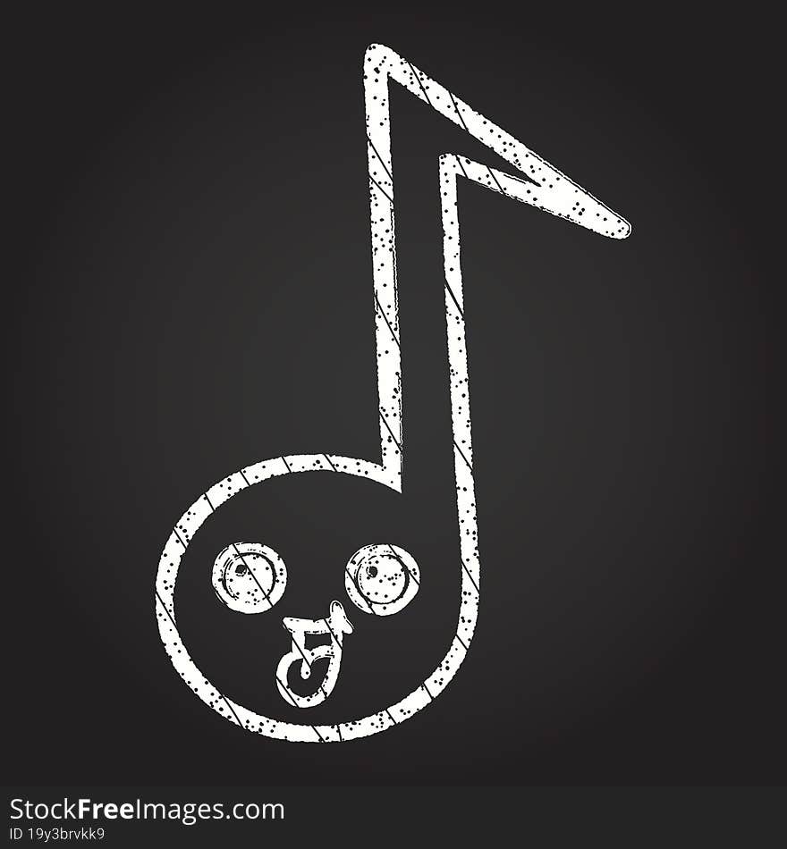 Music Note Chalk Drawing