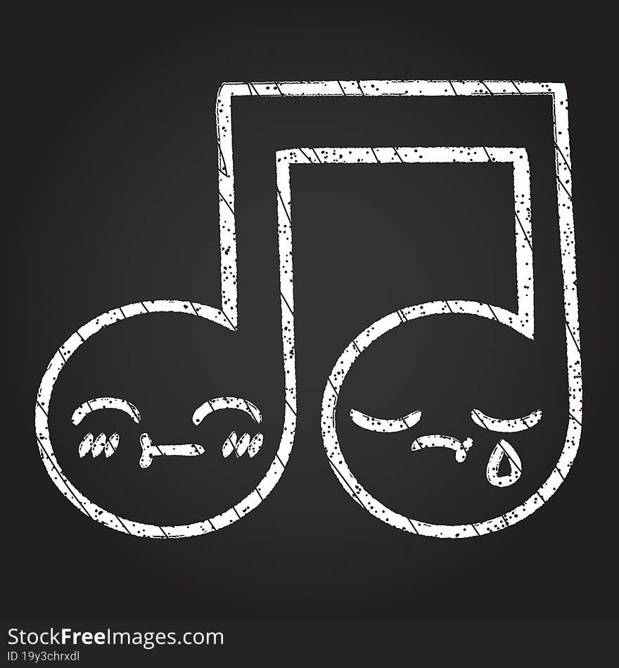 Music Note Chalk Drawing