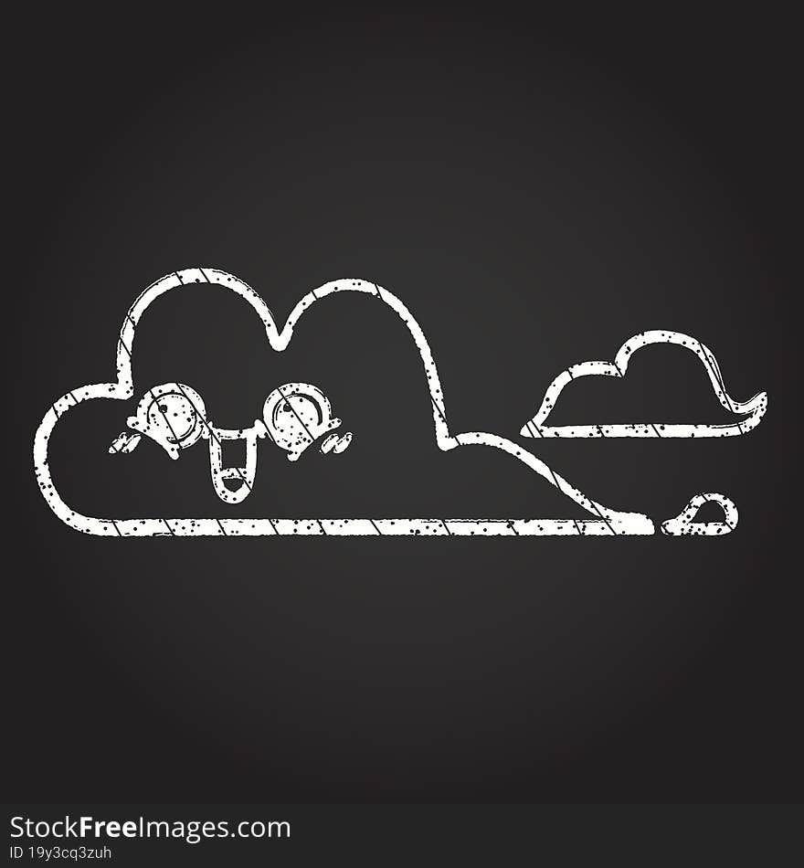 Cloud Chalk Drawing