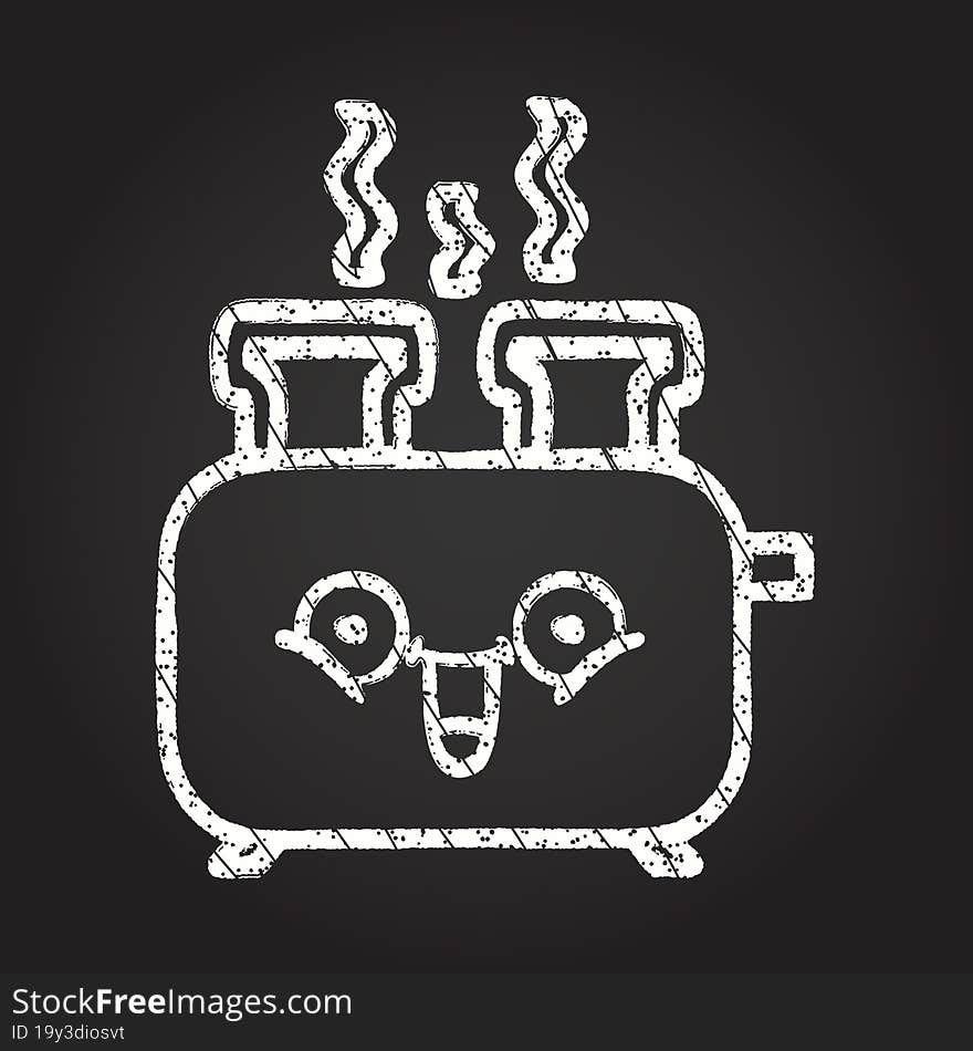 Toaster Chalk Drawing