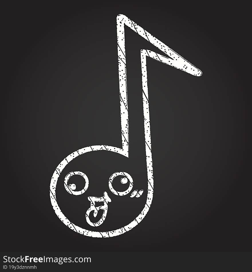 Music Note Chalk Drawing